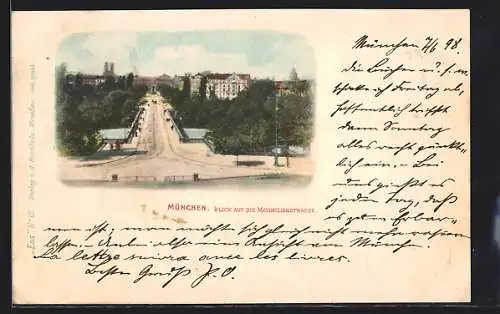 AK München, Blick auf die Maximilianstrasse