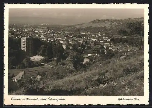 AK Lörrach im Wiesental, Ortsansicht mit Hochhaus