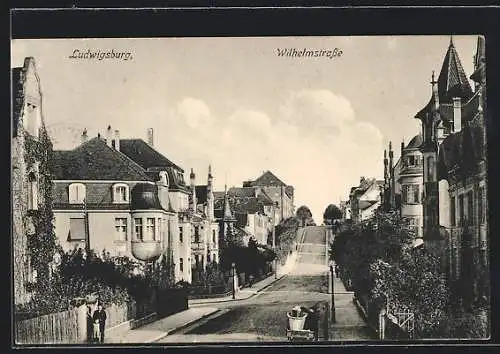 AK Ludwigsburg / Württ., Blick in die Wilhelmstrasse