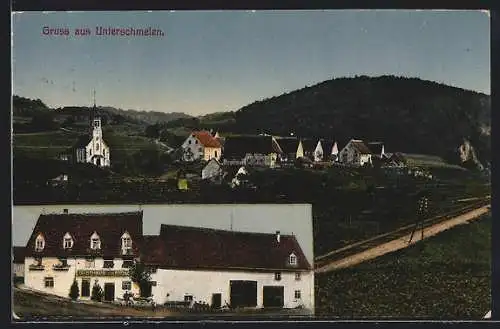 AK Unterschmeien, Gasthaus zur Krone, Gesamtansicht