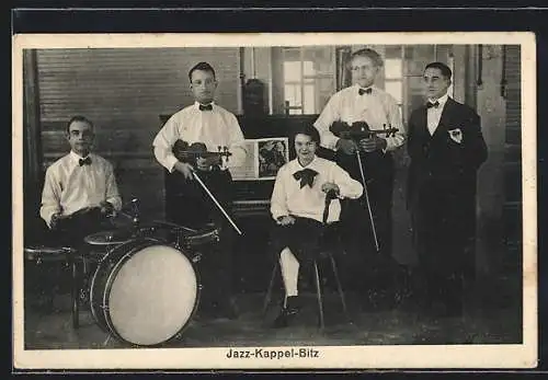 AK Bitz / Württ., Die Mitglieder der Jazz-Kappel mit ihren Instrumenten