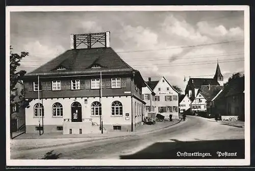 AK Onstmettingen, Postamt und Gasthaus zur Rose