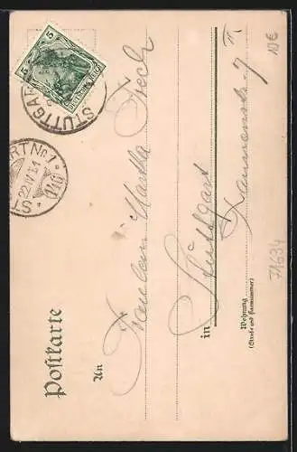 AK Ludwigsburg / Württ., Ansicht der Emichsburg