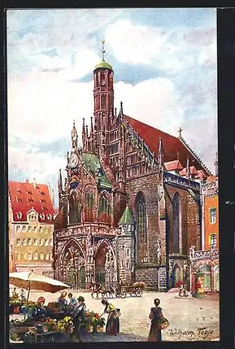 AK Nürnberg, Frauenkirche, Markt