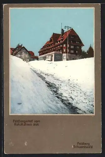 AK Feldberg / Schwarzwald, Feldbergerhof vom Kukukshaus aus im Winter