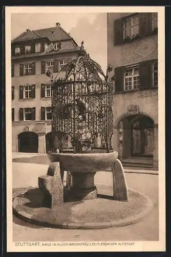 AK Stuttgart, Am Hans im Glück-Brunnen