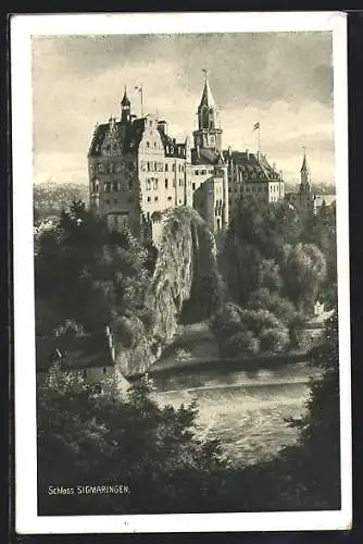 AK Sigmaringen, Schloss mit Umgebung