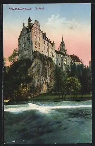 AK Sigmaringen, Blick auf das Schloss