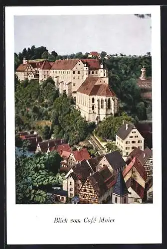 AK Haigerloch, Blick auf Schlosskirche und Schloss