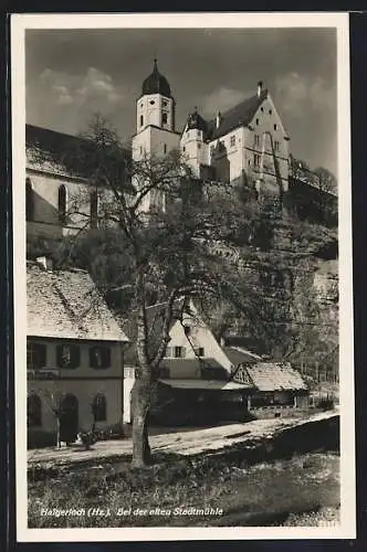 AK Haigerloch Hz., das Schloss über der alten Stadtmühle