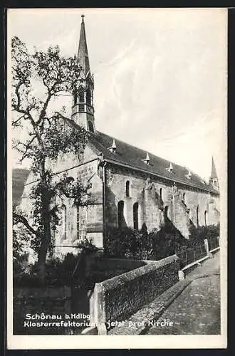 AK Schönau b. Hdlbg., Klosterrefektorium, jetzt prot. Kirche