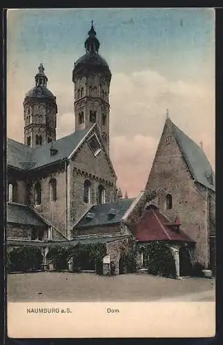 AK Naumburg a. S., Dom mit Vorplatz