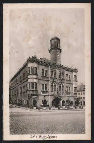 AK Hof i. B., Partie am Rathaus