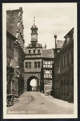 AK Marktbreit a. Main, Am Maintor, Strassenpartie