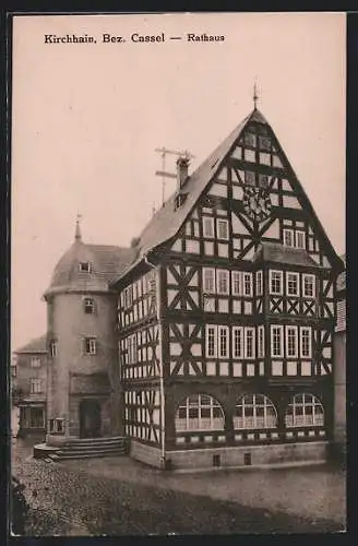 AK Kirchhain / Hessen, Rathaus, Vorderansicht