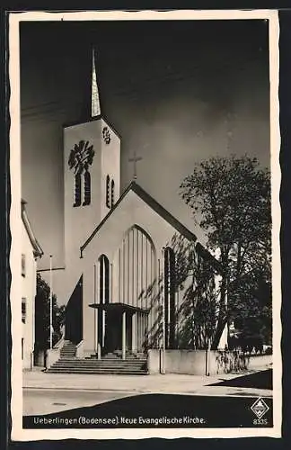 AK Überlingen / Bodensee, neue evangelische Kirche