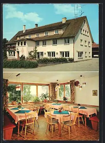 AK Lippertsreute, Hotel Kurheim Schellenberg, Aussen- und Innenansicht