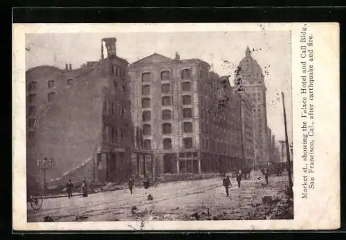 AK San Francisco, Market st. after earthquake and fire