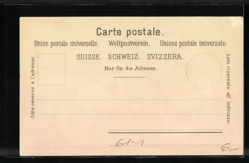 AK Schweiz, Landkarte und Ortswappen