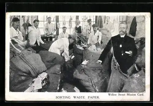 AK Willow Street Mission, Sorting Waste Paper