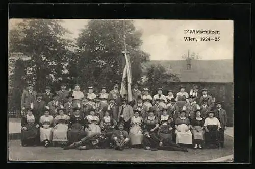 AK Wien, D`Wildschützen 1924-25 in Trachten