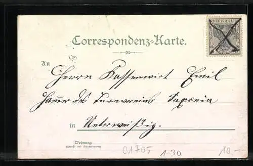 Lithographie Gut Heil, Turnvater Jahn, Turnergruss, Turner mit Degen und Flagge