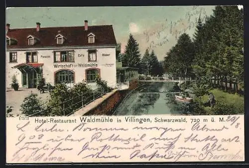 AK Villingen /Schwarzwald, Hotel-Restaurant Waldmühle