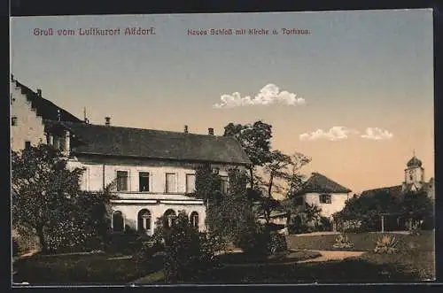 AK Alfdorf, Neus Schloss mit Kirche und Torhaus