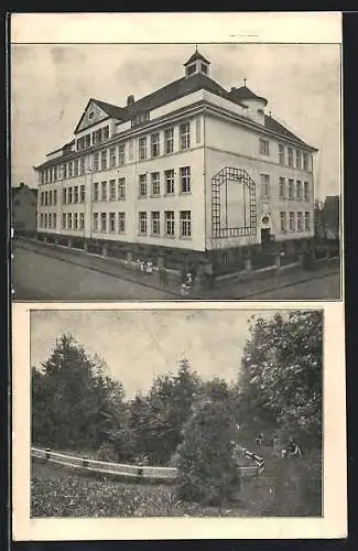 AK Schwenningen a. N., Neckarquelle, Gartenschule