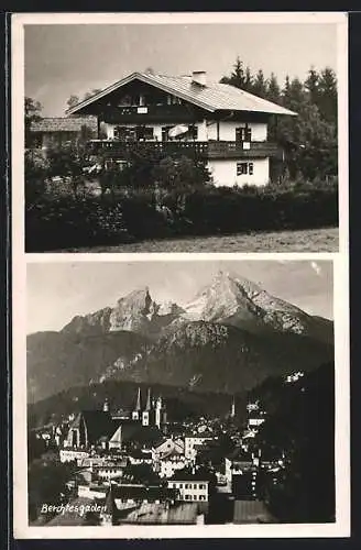 AK Berchtesgaden, Ansicht einer Hotel-Pension, Ortsansicht