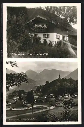 AK Ruhpolding /Obb., Hotel-Pension Haus Max Pichler, Ortsansicht