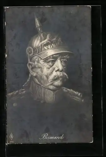 AK Gesicht Bismarcks aus nationalen Szenerien zusammengesetzt