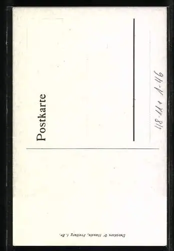 AK optische Täuschung, Portrait Kaiser Wilhelm II. erscheint in Lebensgrösse