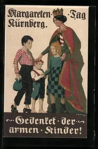 AK Nürnberg, Blumentag, Margareten Tag 1910, Adlige mit Kindern