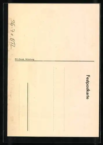Künstler-AK Nürnberg, 70. Generalversammlung der Katholiken Deutschlands 1931, Kirche und Maria