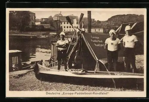 AK Deutsche Europa-Paddelboot-Rundfahrt 1928