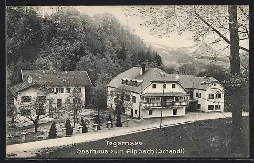 AK Tegernsee, Gasthaus zum Alpbach Schandl