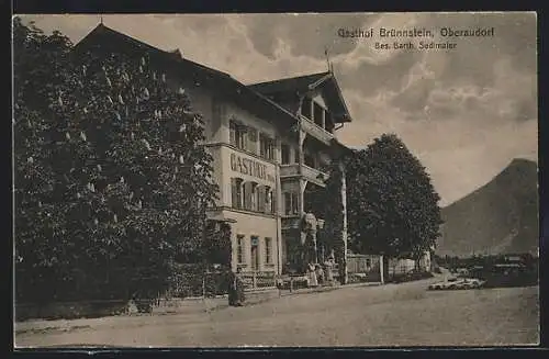 AK Oberaudorf, Gasthof Brünnstein von Barth. Sedlmaier