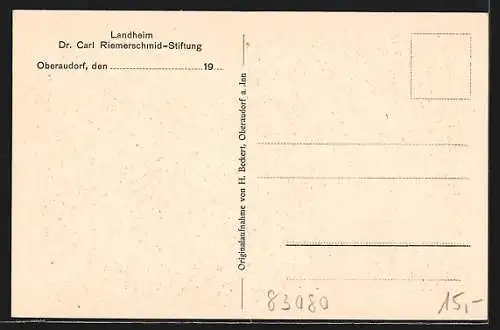AK Oberaudorf, Kurhotel Landheim Dr. Carl Riemerschmid-Stiftung