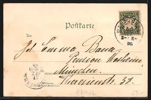 AK Sachenbach / Walchensee, Klösterl, Post, Walchensee-Panorama