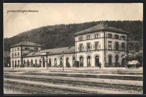 AK Immendingen, Gleisseite des Bahnhofs