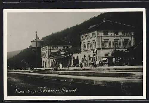 AK Immendingen i. Baden, Die Gleisseite des Bahnhofs