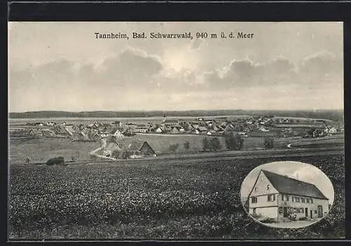 AK Tannheim / Villingen, Gasthaus und Gesamtansicht