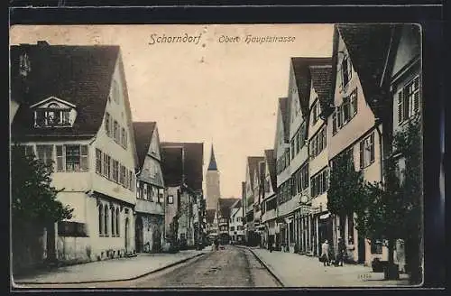 AK Schorndorf / Württ., Die Obere Hauptstrasse