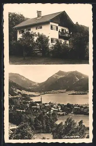 AK Schliersee, Ansicht vom Haus, Ortsansicht aus der Vogelschau