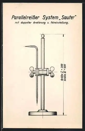 AK Parallelreisser System Sauter, technisches Gerät