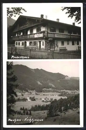 AK Neuhaus-Fischhausen, Gasthaus Probsthaus, Ortsansicht aus der Vogelschau