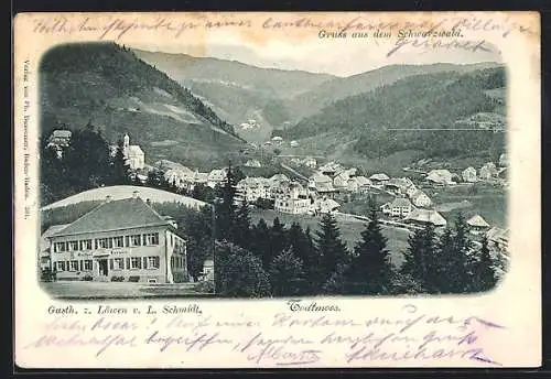 AK Todtmoos, Ortsansicht aus der Vogelschau, Gasthaus zum Löwen