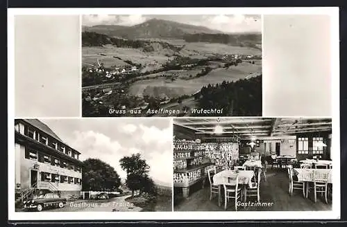 AK Aselfingen, Ortsansicht, Gasthaus Zur Traube mit Gastzimmer