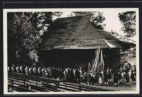 AK Tannheim b. Donaueschingen, Freilichtbühne, Der Vogt auf Mühlstein, Hochzeitszug